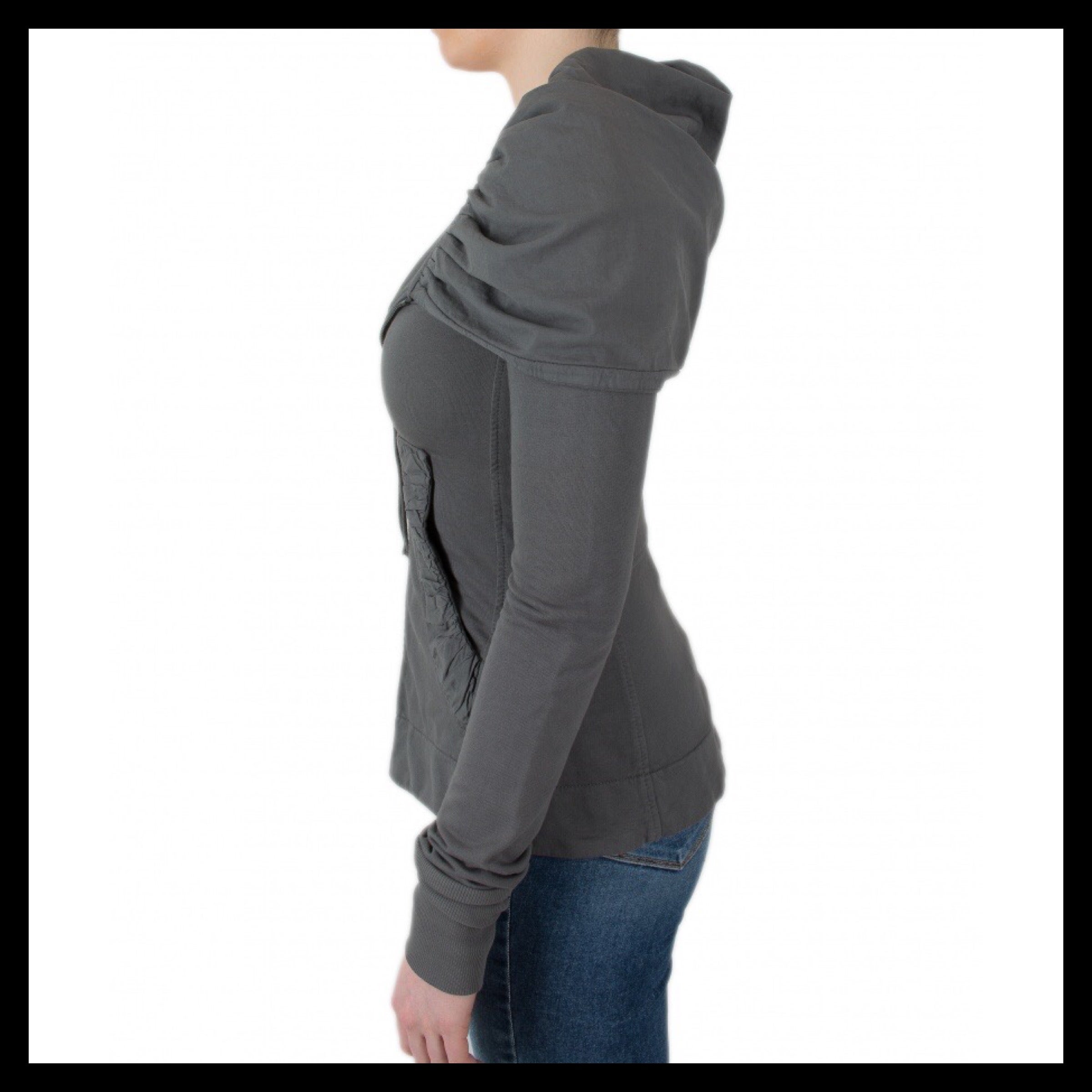 Prairie Underground Short Cloak Hoodie in New Gray Wholly Tara